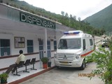 A state-of-the-art ambulance stationed at Vishnuprayag, Uttarakhand